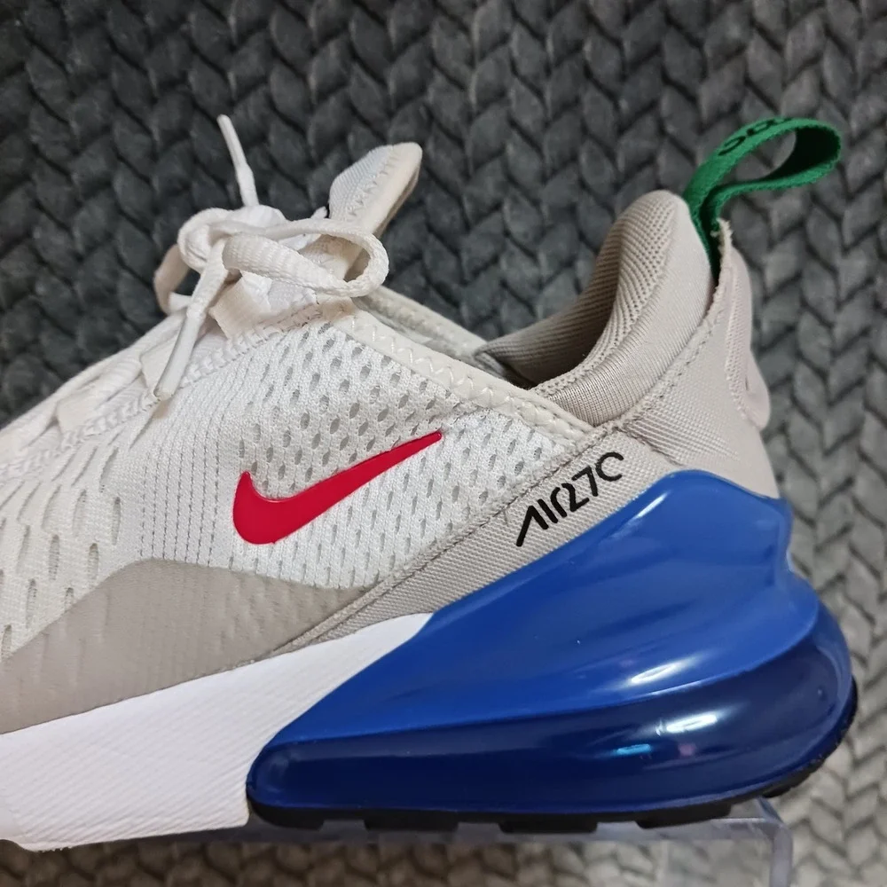 Nike Air Max 270 White Game Royal Men's Walking Running Sneakers Shoes Size 6